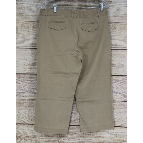 VINTAGE George Womens Wide Leg High Rise Cropped Pants Size 10 Khakis - Picture 4 of 11